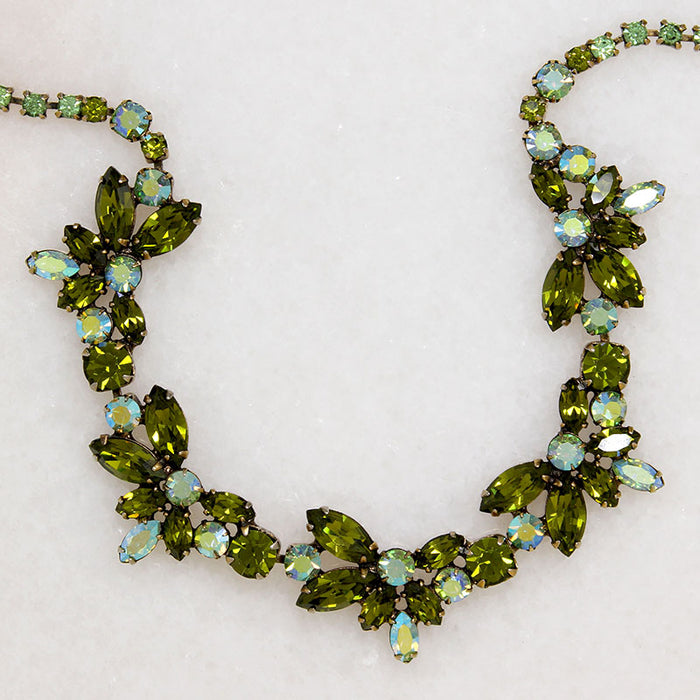 Gorgeous Green Austrian Crystal Necklace by Regency