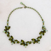 Gorgeous Green Austrian Crystal Necklace by Regency