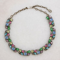 Springtime Pastel Rhinestone Choker by Lisner