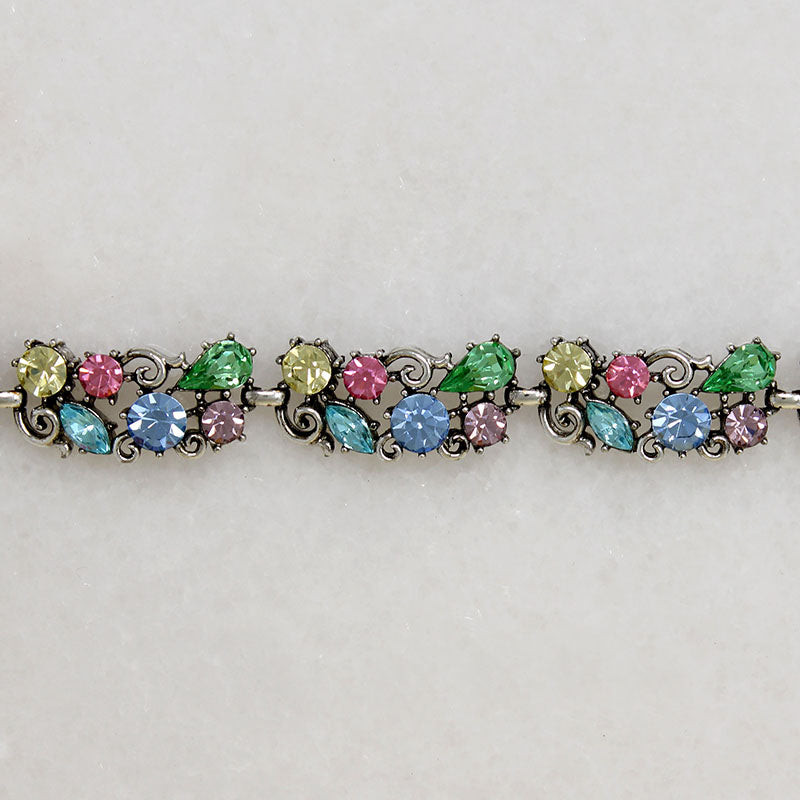 Springtime Pastel Rhinestone Choker by Lisner