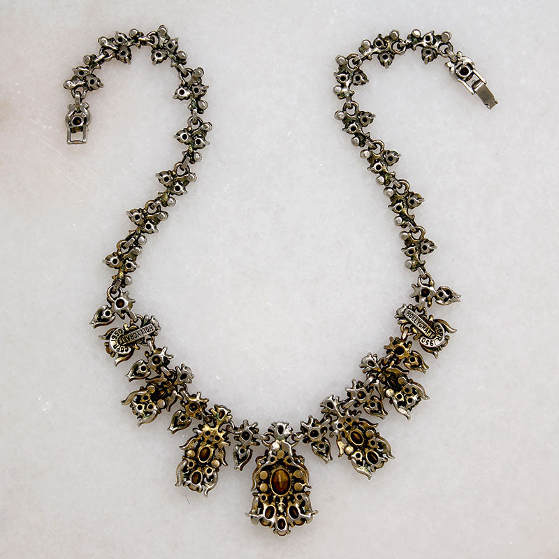 Belle Epoque Style Hollycraft Rhinestone Necklace