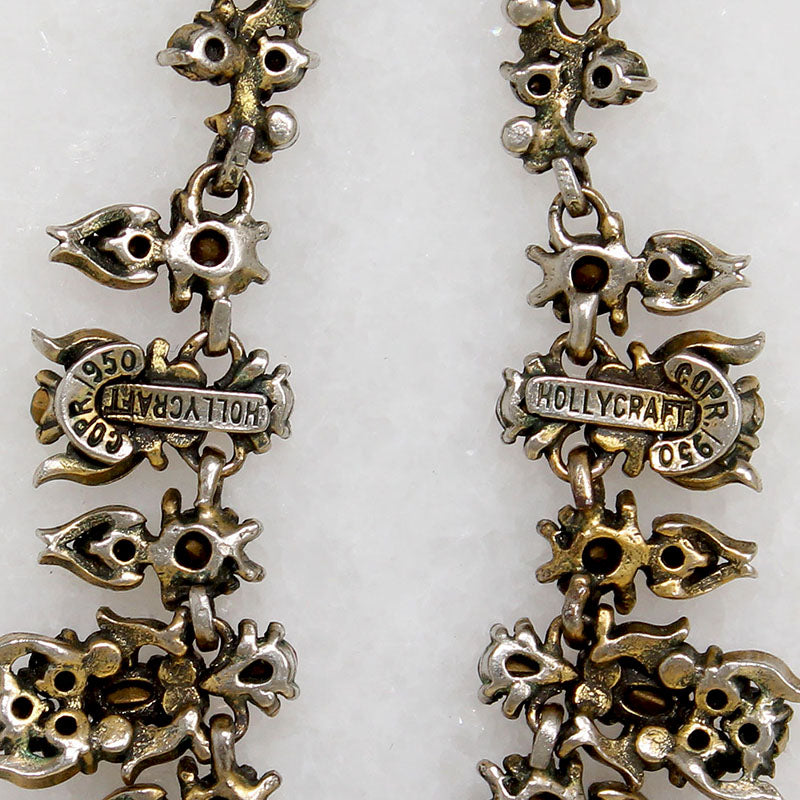 Belle Epoque Style Hollycraft Rhinestone Necklace