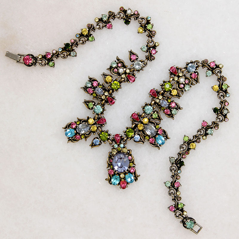 Belle Epoque Style Hollycraft Rhinestone Necklace
