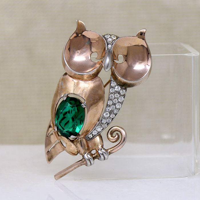 Clever Retro Owl Brooch by Boucher
