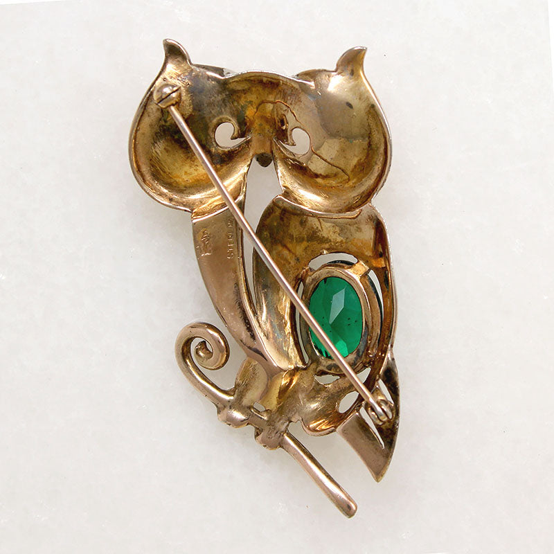Clever Retro Owl Brooch by Boucher