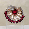 Retro Silver Gilt Sea Shell Fur Clip by Boucher