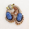 Superb Retro Tropical Flower Brooch Signed Pennino