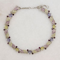 Boucher Rhinestone Choker in Spring Flower Hues