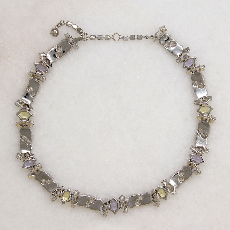 Boucher Rhinestone Choker in Spring Flower Hues