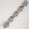 Romantic Boucher Rhinestone Bracelet in Springtime Pastels