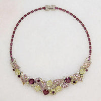 Enchanting Pastel Rhinestone Collar by Boucher