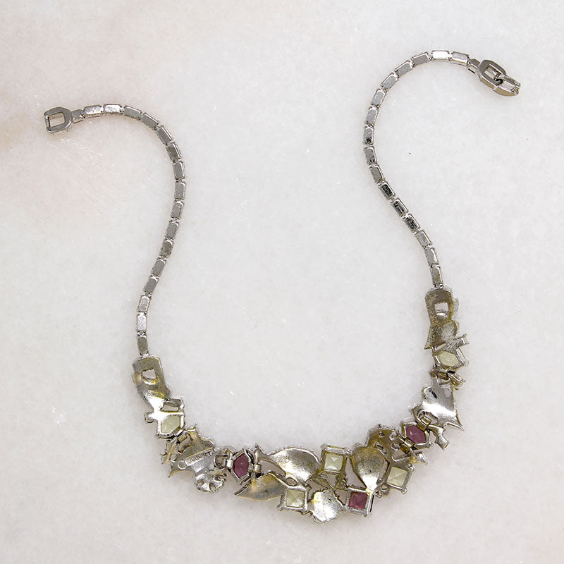 Enchanting Pastel Rhinestone Collar by Boucher