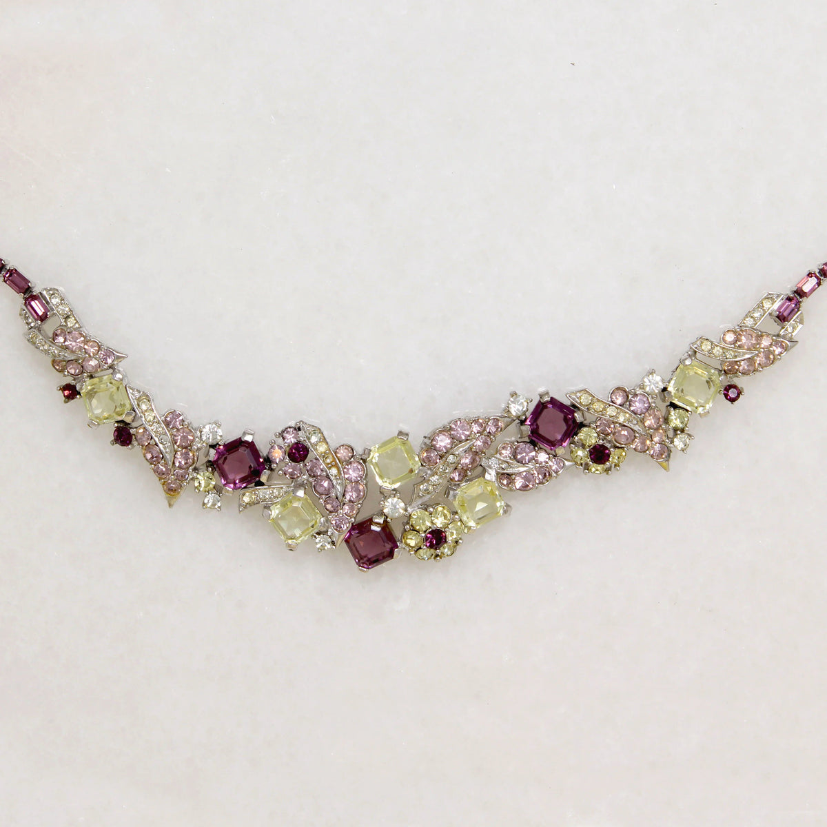 Enchanting Pastel Rhinestone Collar by Boucher