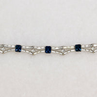 Elegant Blue & White Rhinestone Collar by Trifari