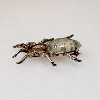 Whimsical Crystal & Sterling Coro Ant Brooch