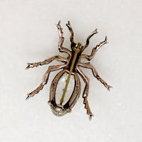Whimsical Crystal & Sterling Coro Ant Brooch