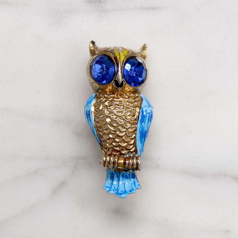 Cutie Little Owl Brooch by Coro