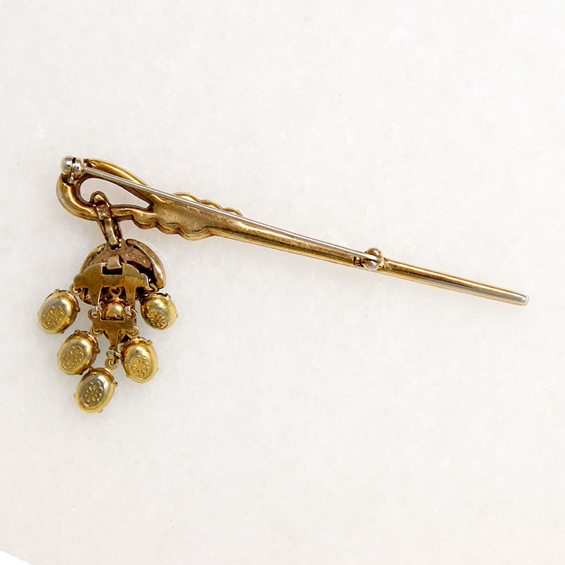 Whimsical Crown Trifari Lantern Brooch