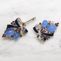 Faux Star Sapphire Clip-Mates Brooch by Trifari