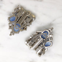 Faux Star Sapphire Clip-Mates Brooch by Trifari