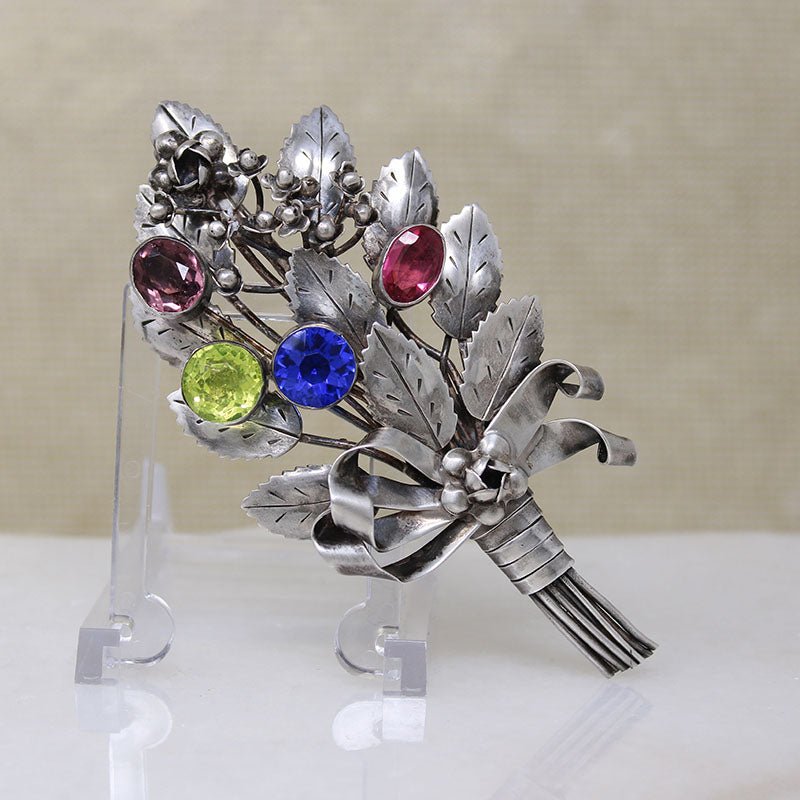 Hobé Sterling Silver Bouquet Brooch