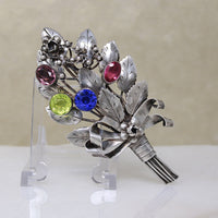 Hobé Sterling Silver Bouquet Brooch