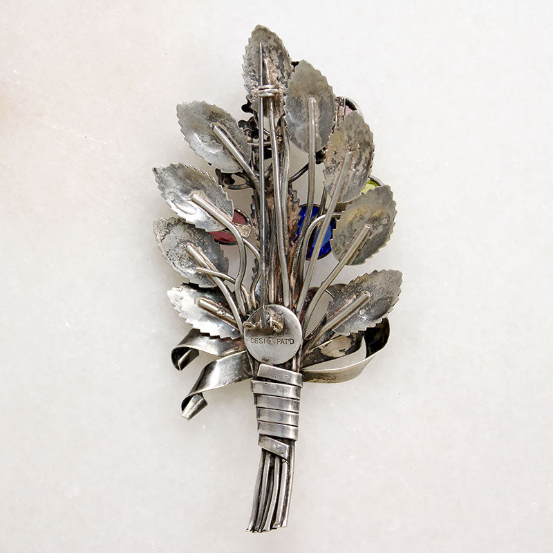 Hobé Sterling Silver Bouquet Brooch