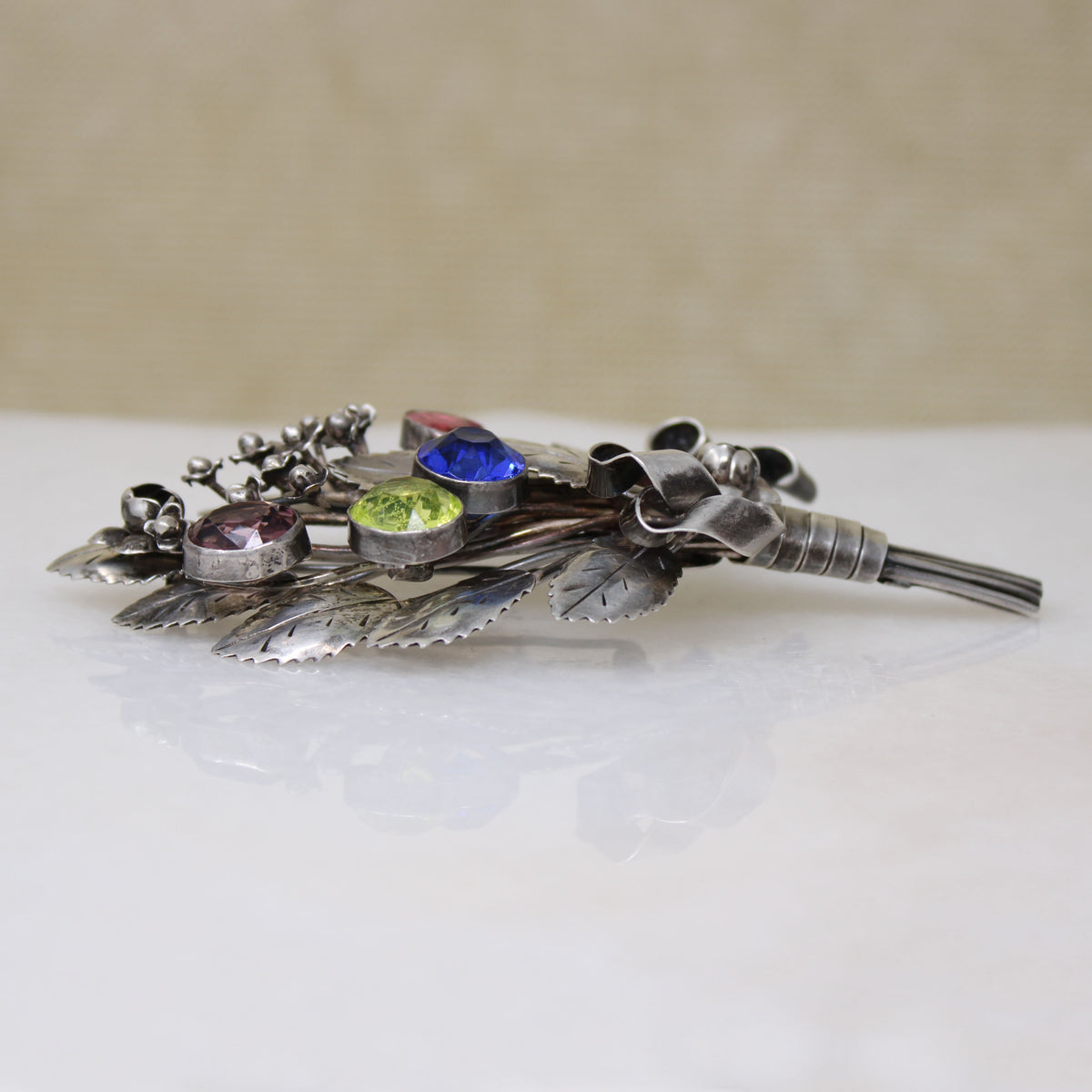 Hobé Sterling Silver Bouquet Brooch