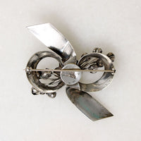 Ribbons & Flowers Sterling Silver Brooch from Hobé