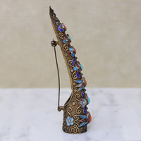 Chinese Silver Gilt Nail Guard Brooch