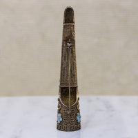 Chinese Silver Gilt Nail Guard Brooch