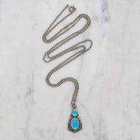 Virgin Mary Medal in Sterling & Ethereal Blue Enamel 