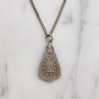 Virgin Mary Medal in Sterling & Ethereal Blue Enamel 