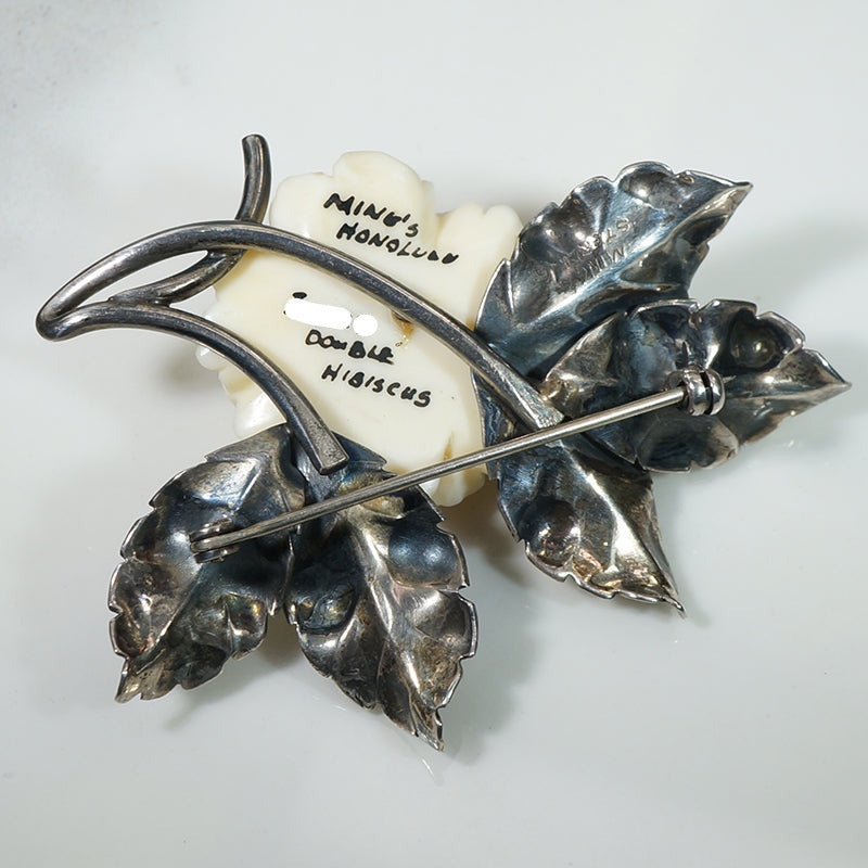 Ming's Double Hibiscus Brooch