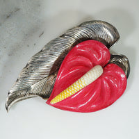 Bold Ming's Anthurium Brooch