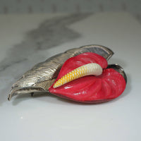 Bold Ming's Anthurium Brooch