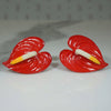 Vintage Hawaiian Anthurium Earrings