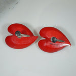 Vintage Hawaiian Anthurium Earrings