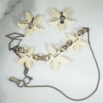 Vintage Ming's Plumeria Necklace and Earrings