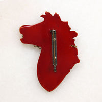 Handsome Horse Head Bakelite Brooch