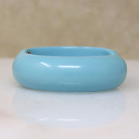 Powder Blue Clamper Bracelet with Rhinestones by Weiss