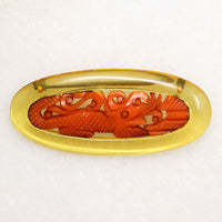 Chinoiserie Dragon Brooch in Bakelite