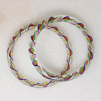 Rainbow Twist Murano Glass Bangle Bracelets