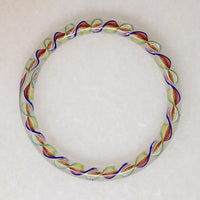 Rainbow Twist Murano Glass Bangle Bracelets