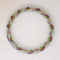 Rainbow Twist Murano Glass Bangle Bracelets