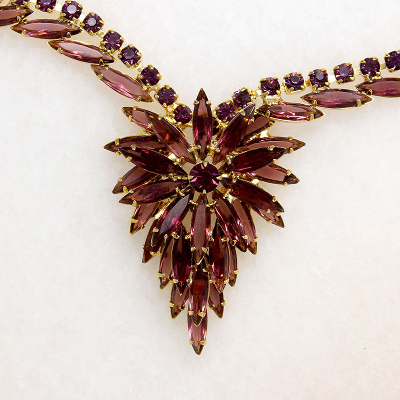 NWT Juliana Originals Purple Rhinestone Necklace