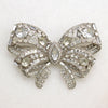 Formal Symmetry Rhinestone Bow Brooch by Staret