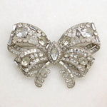 Formal Symmetry Rhinestone Bow Brooch by Staret