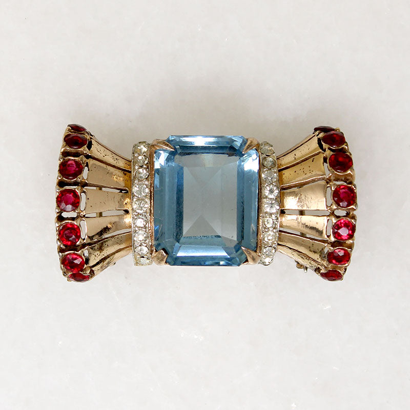 Red White & Blue Retro brooch