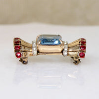 Red White & Blue Retro Brooch